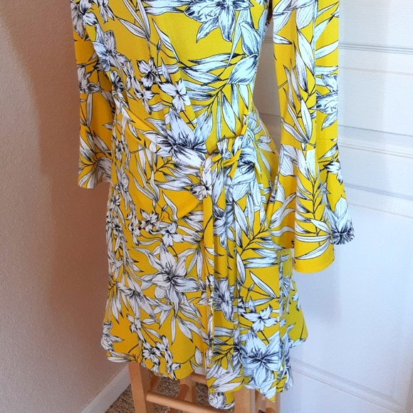 Ny Collection Dress with Mock Wrap Front - Picture 2 of 4